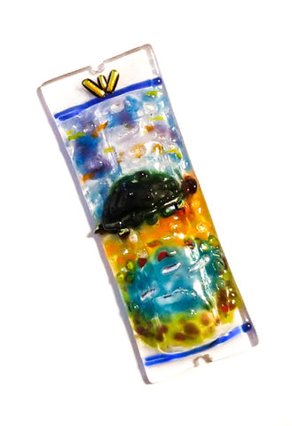 Triumphant Turtle Mezuzah