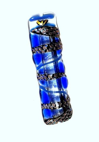 Blue Snake Mezuzah