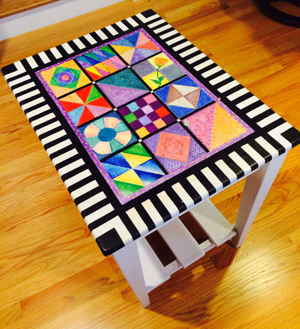 painted end table