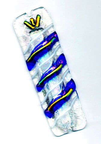 regal blue Mezuzah (Petite)