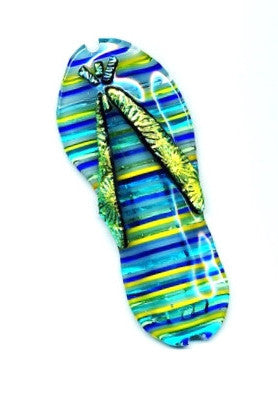 Green Stripes Flipflop Mezuzah