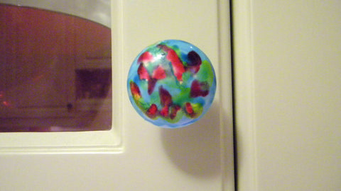 multicolored cabinet knob