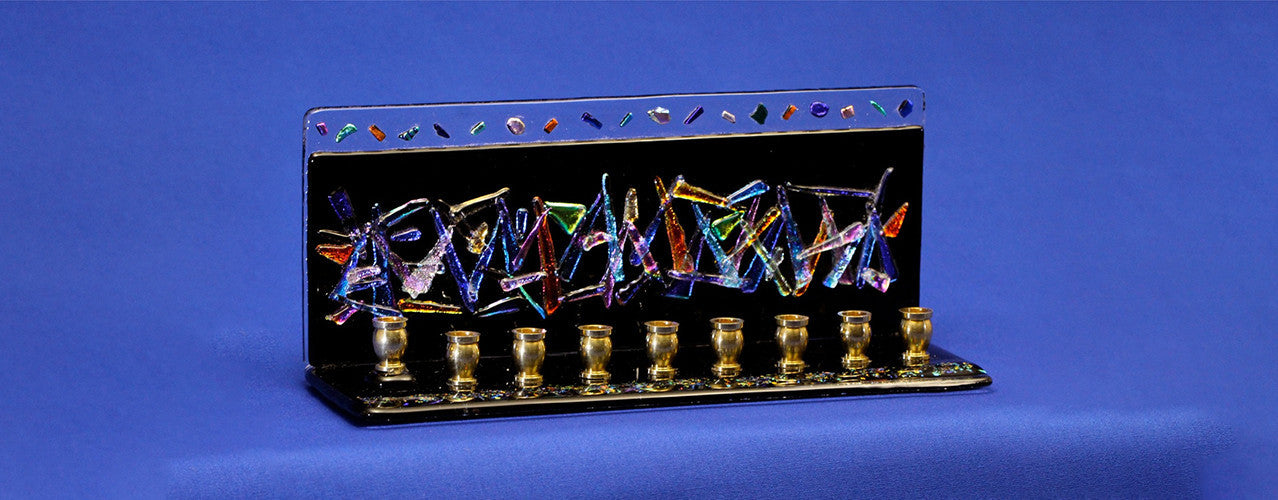 glass menorah