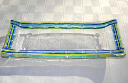 Electric Stripes Glass Tray