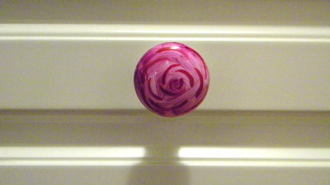 pink swirls cabinet knob